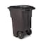 Toter Toter 64 Gal. Trash Can Brownstone with Quiet Wheels and Lid ANA64 - alternate 7